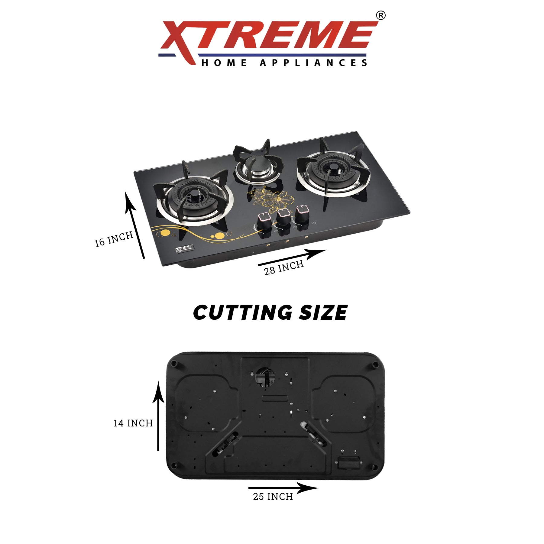 Gas Hob Model No 424 XTREME