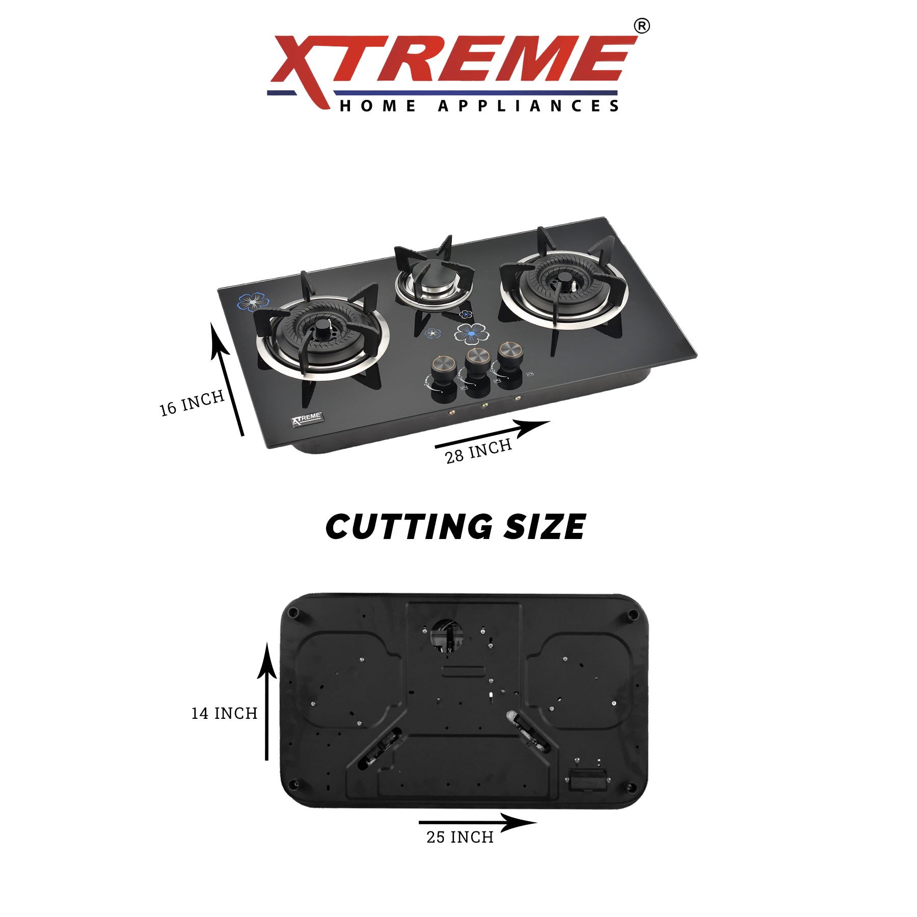 Built in Gas Hob Model No 425 XTREME