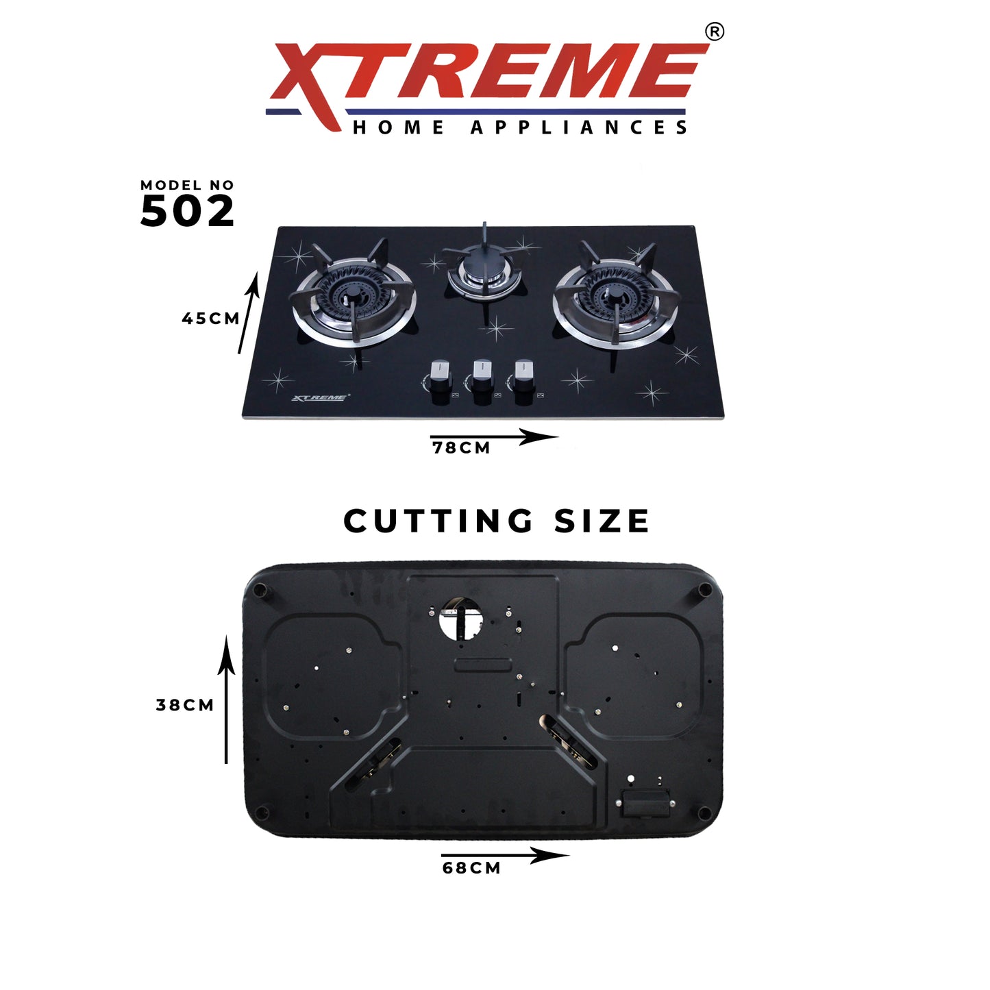 Built in Gas Hob XTREME