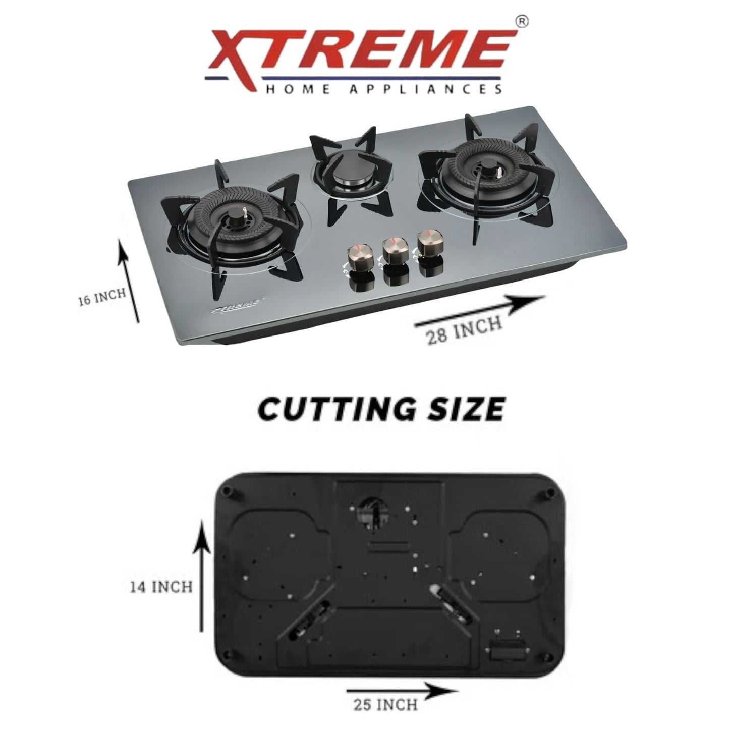 Gas Hob Model No A-136 XTREME