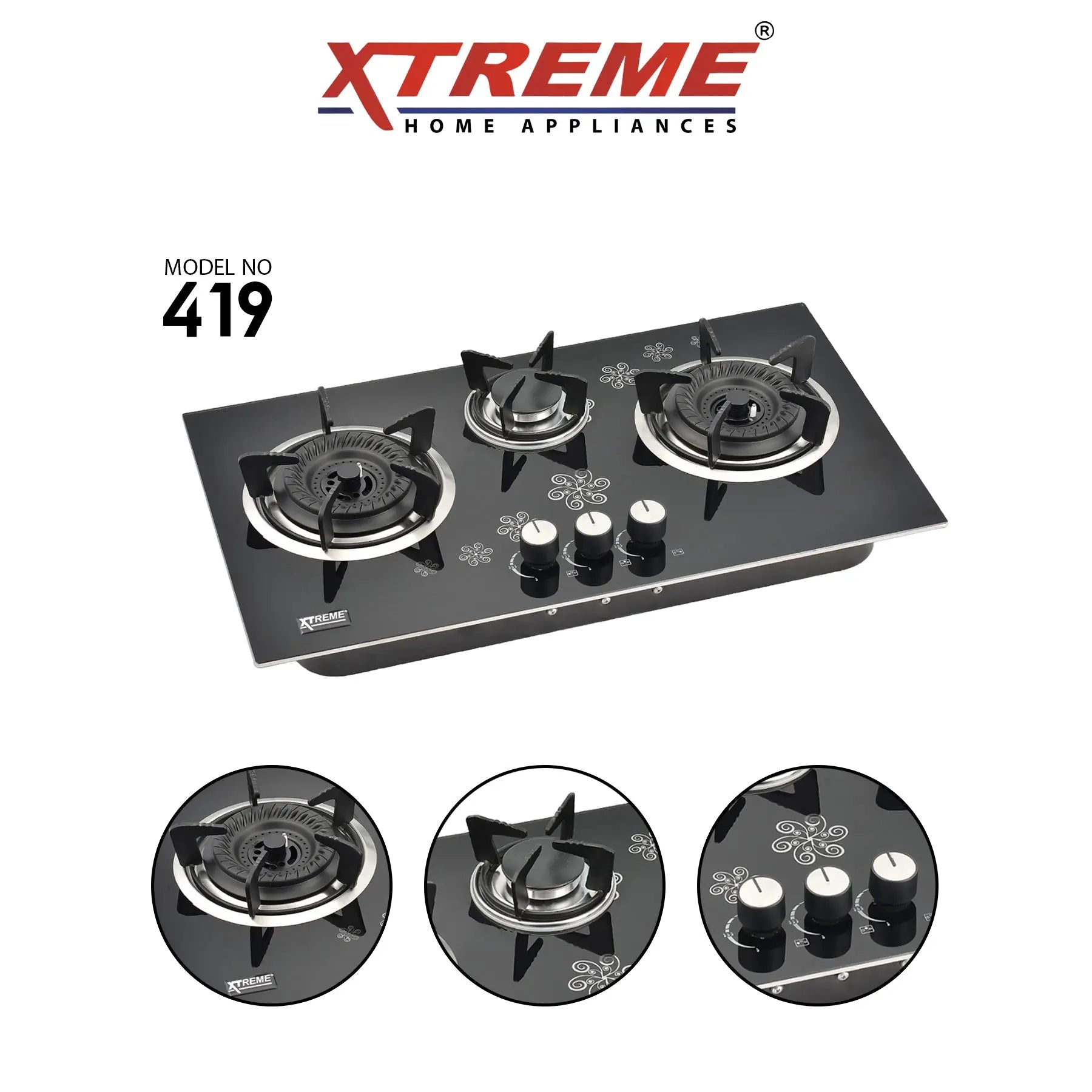 Gas Hob Model No 419 XTREME