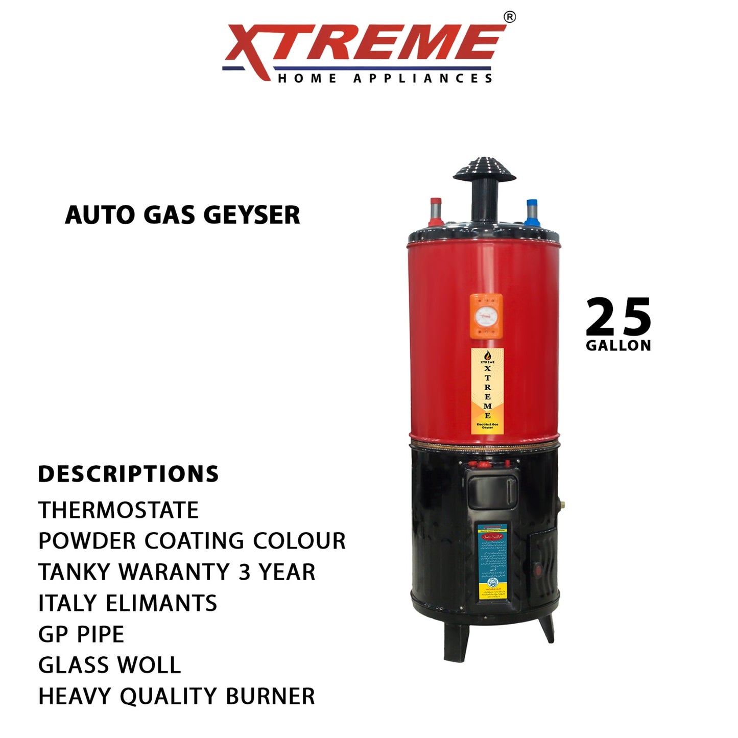 Xtreme auto Gas Geyser XTREME