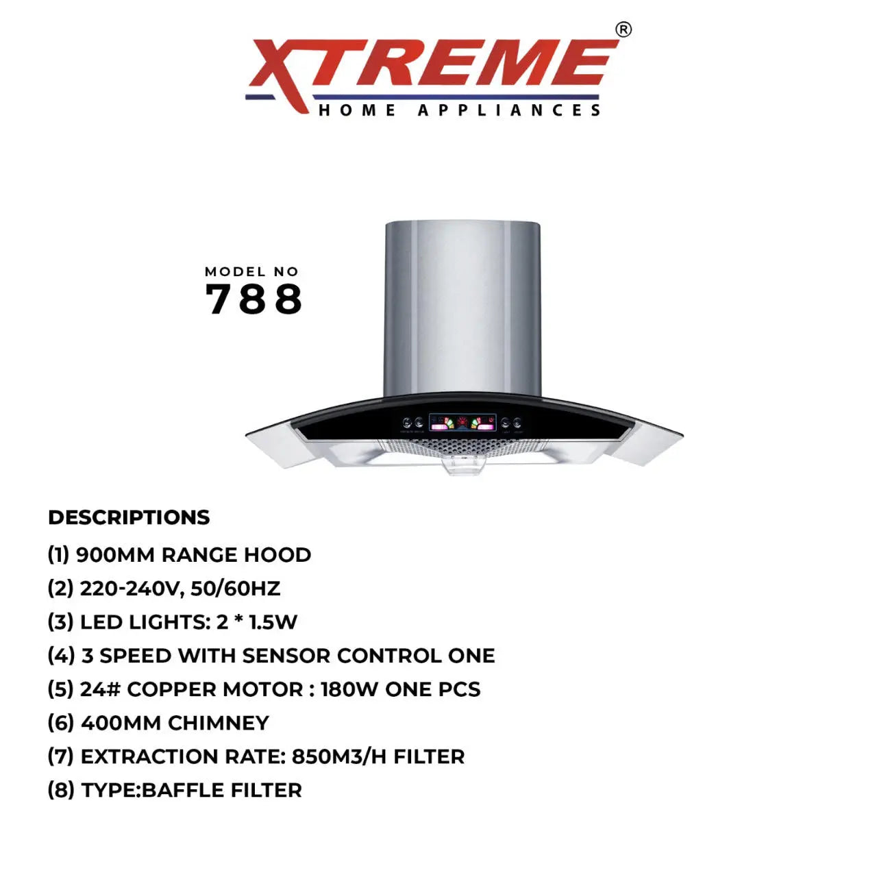 Kitchen Hood Model No 796 XTREME