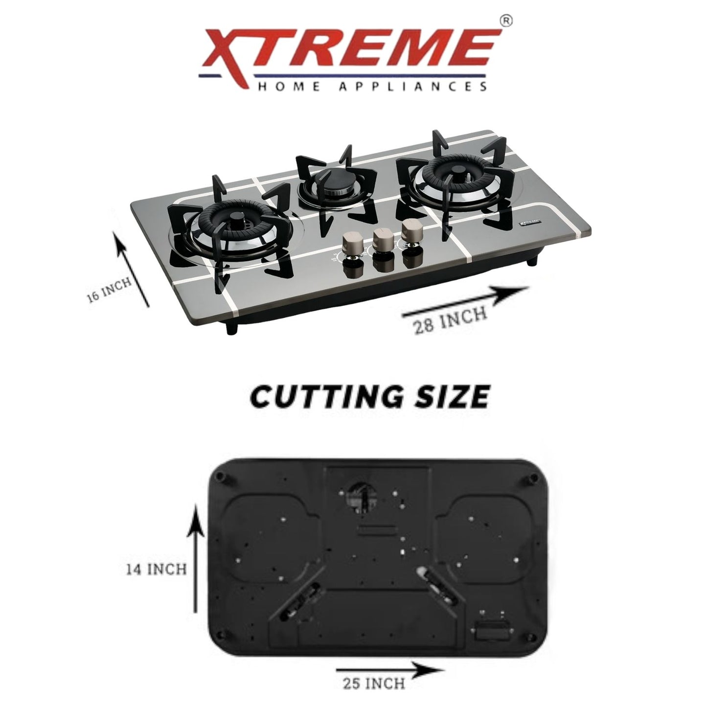 Gas Hob Model No A-100 XTREME