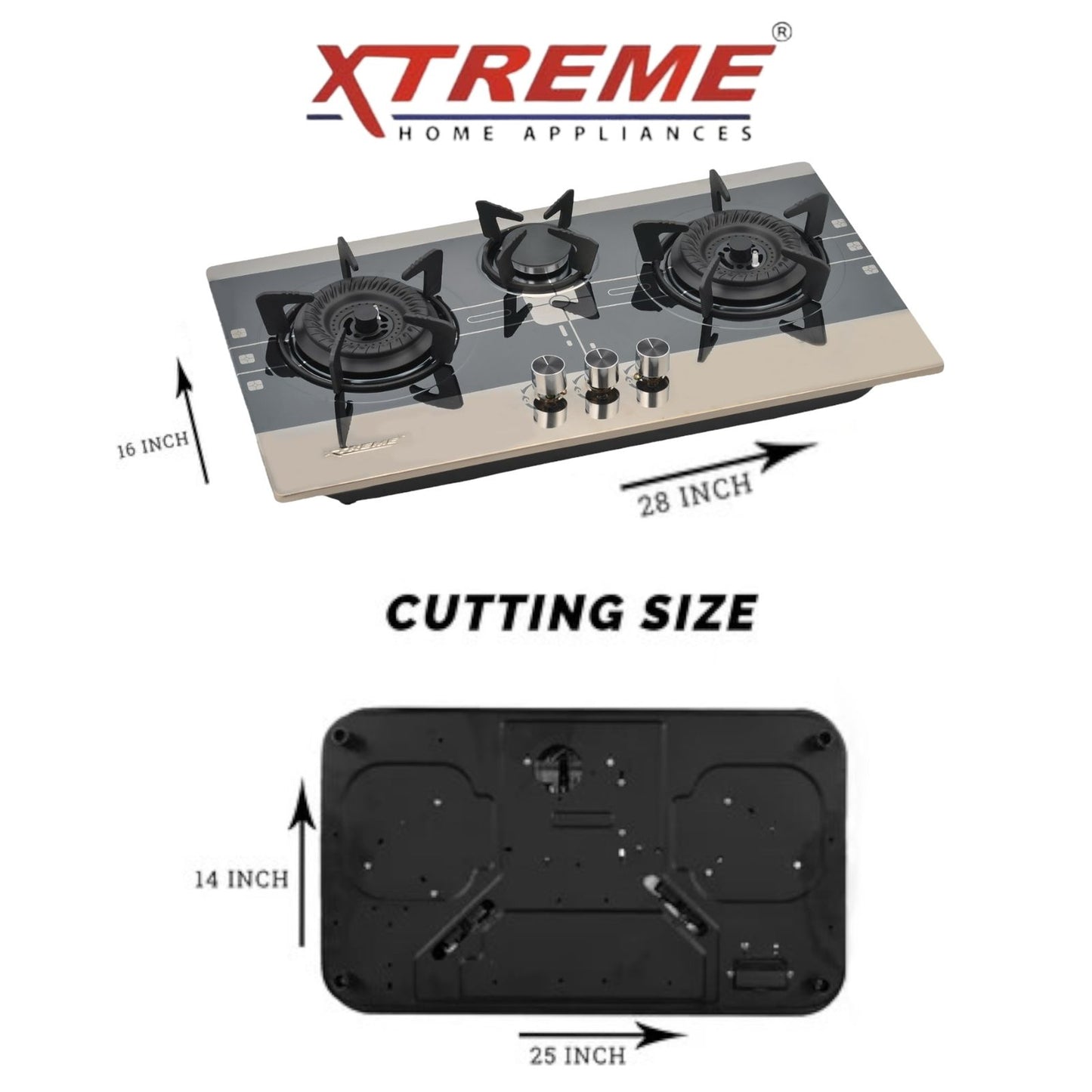 Gas Hob Model No A-135 XTREME