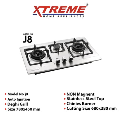 Xtreme Gas Hob Model No J 8 XTREME